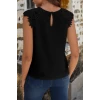Kadın Kısa Kollu Bisiklet Yaka İthal Krep Bluz