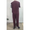 Kadın Kısa Kollu Bisiklet Yaka Zebra Desen Bluz Ve Pantolon İkili Takım