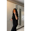 Kadın Kısa Kollu Bisiklet Yakalı Dantel Detaylı Viskon Iki Iplik Bluz