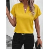 Kadın Kısa Kollu Hakim Yaka Sofya Bluz