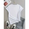 Kadın Kısa Kollu Palmiye Baskılı Viskon T-shirt