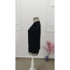 Kadın Kısa Kollu V Yakalı Dantelli Önden Düğmeli Viskon Bluz