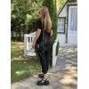 Kadın Kısa Kollu V Yakalı Iki Iplik Bluz Ve Pantolon İkili Takım