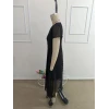 Kadın Kısa Kollu V Yakalı Midi Astarlı Şifon Elbise