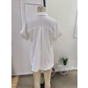 Kadın Kısa Kollu Yakalı önü Düğmeli Müslim Gömlek