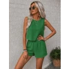 Kadın Kolsuz Bisiklet Yakalı Kısa Bluz Ve Short Ikili Takım