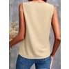 Kadın Kolsuz Fırfır Yakalı Sandy Bluz
