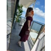 Kadın Madonna Yaka Midi Boy Modal Elbise