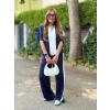 Kadın Modal Kumaş Yakası Fermuarlı Şerit Detaylı Takım
