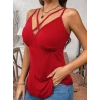 Kadın Önden Çapraz Askılı Uzun Vıskon Bluz