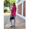 Kadın Pembe Kapşonlu Etek Ucu Detay Arma Ters Dikiş Gorunumlu İkili Takım
