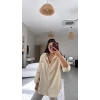 Kadın Tek Cepli Over Size Ketem Gömlek
