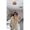 Kadın Tek Cepli Over Size Ketem Gömlek