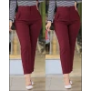 Kadın Üste Oturan Paçası Bilek Üzerinde Biten Atlas Kumaş Pantolon 36 (s) - 48 (4xl)