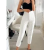 Kadın Üste Oturan Paçası Bilek Üzerinde Biten Atlas Kumaş Pantolon 36 (s) - 50 (5xl)