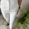 Kadın Üste Oturan Paçası Bilek Üzerinde Biten Atlas Kumaş Pantolon 36 (s) - 50 (5xl)