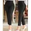 Kadın Üste Oturan Paçası Bilek Üzerinde Biten Krep Kumaş Kumaş Pantolon 36 (s) - 50 (5xl)
