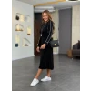 Kadın Uzun Kollu Bisiklet Yaka Midi Modal Elbise