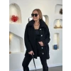 Kadın Uzun Kollu Cep Ve Düğme Detay Wellsof Kumaş Peluş Hırka