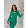 Kadın Uzun Kollu Halka Ve Pencere Dekolte Detay Fırsat Ürün Midi Boy Elbise