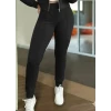 Kadın Uzun Kollu Önden Fermuarlı Kısa Modal Ceket Ve Pantolon İkili Takım