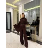 Kadın Uzun Kollu Şal Detaylı Bluz Ve Pantolon İkili Takım (kemer Dahil Değil)