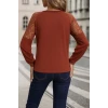 Kadın Uzun Kollu V Yakalı Dantelli Waffle Bluz