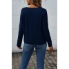 Kadın Uzun Kollu V Yakalı Yarasa Kollu Viskon Bluz