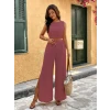 Kadın Yırtmaçlı Pantolon Lastikli Atlet Takım