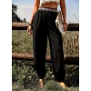 Kadın Yüksek Bel Beli Lastikli Dökümlü Ve Beli Şeritli Pera Pantolon