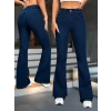 Kadın Yüksek Bel Paçaya Doğru Geniş Kot Pantolon