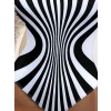 Kadın Yuvarlak Yaka Askılı Zebra Desen Baskılı Dalgıç Mayo