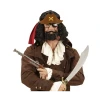 Kahve Şapkalı Pipolu Jack Sparrow Gözlüğü