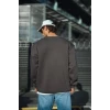 Kışlık Bisiklet Yaka Üç İplik Basic Sweatshirt - Antrasit