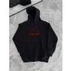 Kışlık Uzun Kol Kapüşonlu Sweatshirt - Siyah