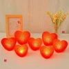 Led Işıklı Kırmızı Kalp Gece Lambası