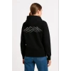 Nihilist Penguen Özel Tasarım Oversize Kapüşonlu Sweatshirt - Siyah