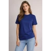 Osy Modal Yumuşak Dokulu Kumaş Bisiklet Yaka T-shirt - Lacivert
