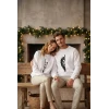 Oversize Bisiklet Yaka Sevgililer Günü Baskılı Sweatshirt - Beyaz