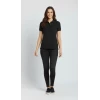 Pike Kumaş Düğmeli Yaka Regular Rahat Günlük Kısa Kol Tişört T-shirt - Siyah