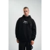 Polızeı Premium Kalite Kapşonlu Dijital Patchli Sweatshirt - Siyah