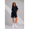 Premium Osy Modal Yumuşak Dokulu Tişört Cepli Şort Alt Üst Takım - Siyah
