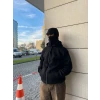 Samuray Ninja Çift Kapşonlu Zıp Fermuarlı Kanguru Çepli Tam Fermuarlı Hoodie Swetshirt - Siyah