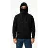 Samuray Ninja Çift Kapüşonlu Zıp Fermuarlı Kanguru Cepli Tam Fermuarlı Hoodie Sweatshirt - Siyah