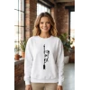 Sevgililer Günü Baskılı Oversize Bisiklet Yaka Sweatshirt - Beyaz