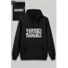 Sevgililer Günü Hanımcı Hediye Baskılı Oversize Kapüşonlu Sweatshirt - Siya
