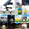 Solar Panelli Uzaktan Kumandalı 122 LED Bahçe Aydınlatması