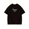 Thousand Baskılı Oversize Bisiklet Yaka T-shirt - Siyah