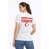 Türkiye Ay Yıldız Baskılı Taraftar Forma T-shirt - Beyaz