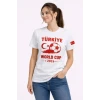 Türkiye World Cup 2026 Baskılı Tişört Futbol Temalı Forma T-shirt - Beyaz